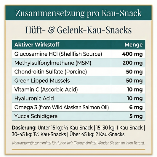 Kauwsnacks voor heupen en gewrichten