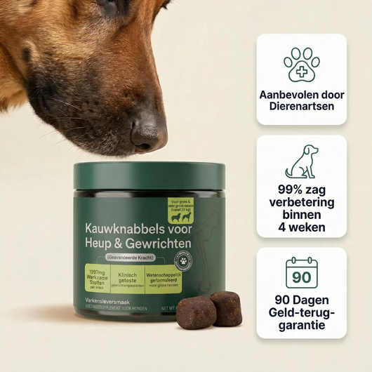 Kauwsnacks voor heupen en gewrichten