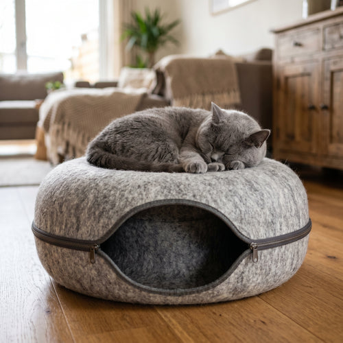 Wooflyx PurrCave™ – Cozy Cat Cave & Scratch Tunnel for More Comfort