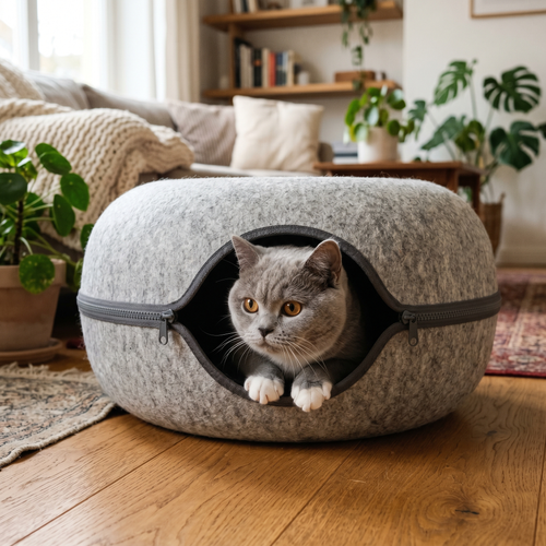 Wooflyx PurrCave™ – Cozy Cat Cave & Scratch Tunnel for More Comfort